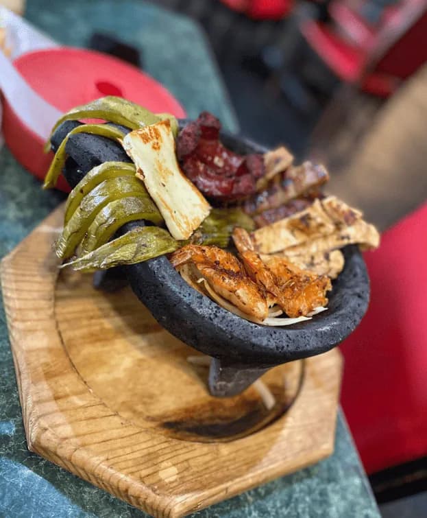 Mexican breakfast with eggs, beans, plantains and steak at Las Piñatas Kitchen